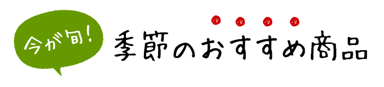 今が旬！季節のおすすめ商品